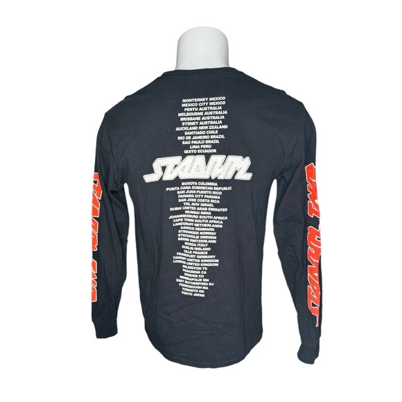 Pacsun Justin Bieber Stadium Tour Long Sleeve Tee Black Motorcycle Size Medium - Picture 3 of 6